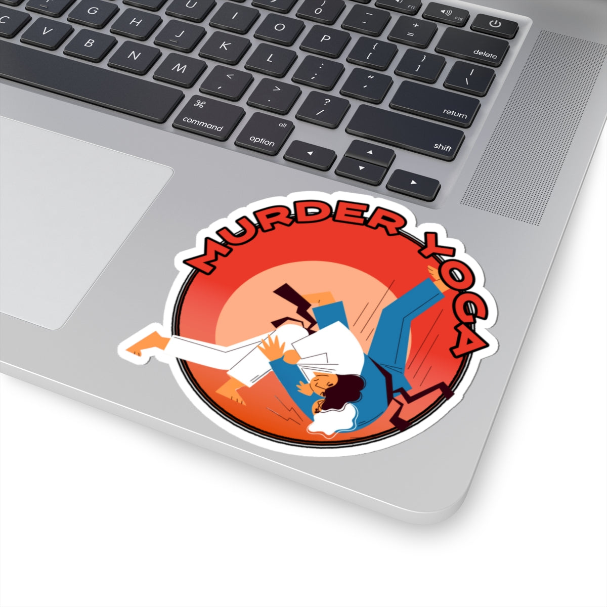 Murder Yoga Sticker — Funny Jiu-Jitsu/Judo Throw Vinyl Sticker