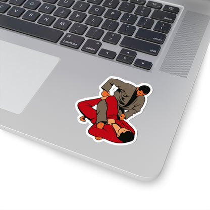 Brazilian Jiu-Jitsu Ground Grappling Sticker — Kiss-Cut Martial Arts Decal
