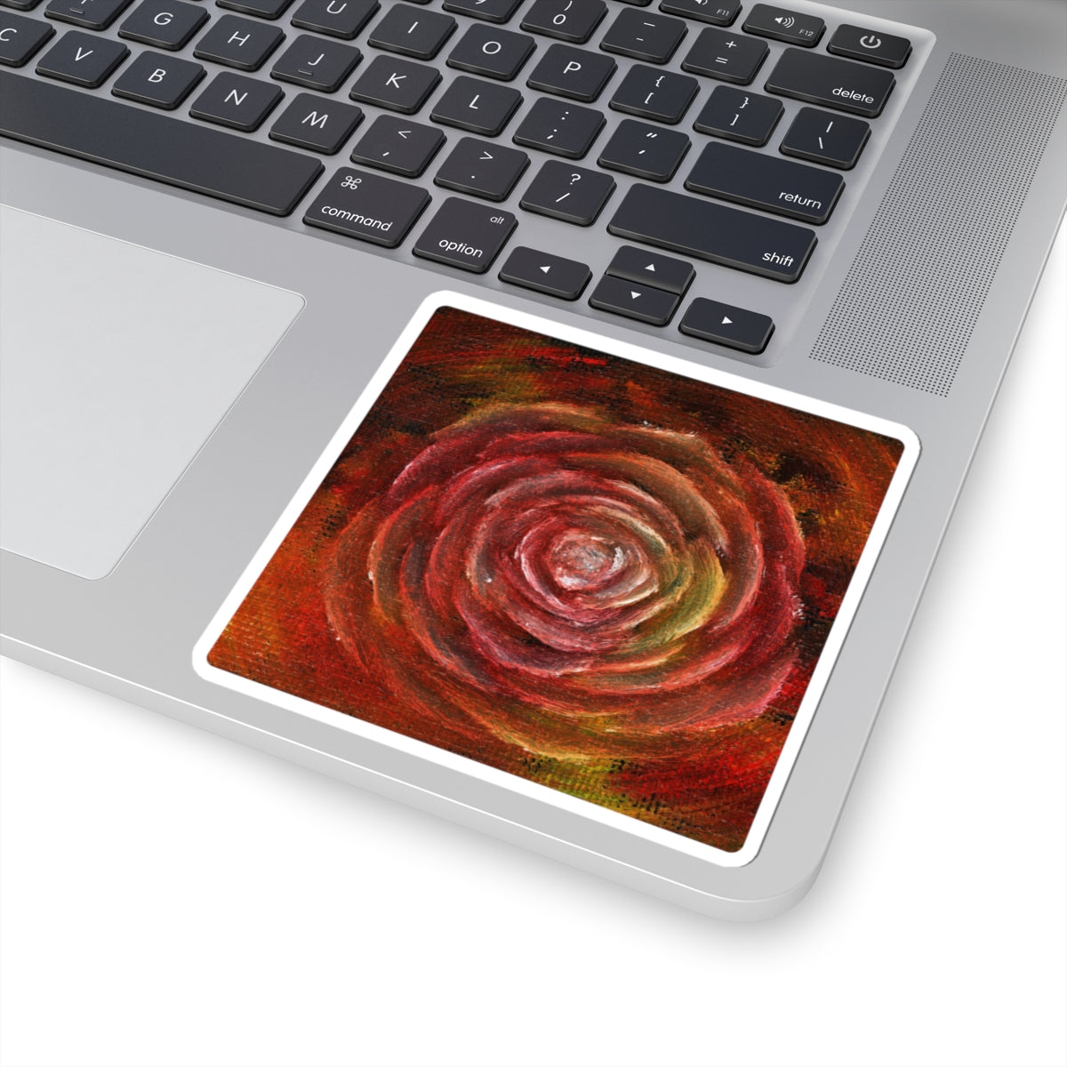 Oil Painting Rose Sticker – Floral Art Vinyl Decal