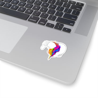 Psychedelic Tea Cup Sticker – Trippy Surreal Vinyl Decal