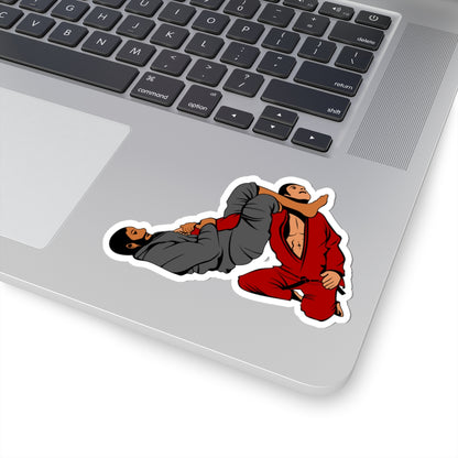 Brazilian Jiu-Jitsu Grappling Sticker — BJJ Submission Kiss-Cut Decal