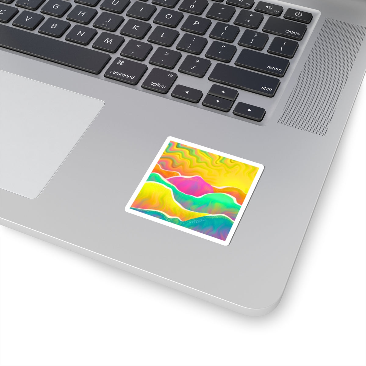 Psychedelic Rainbow Landscape Kiss-Cut Sticker