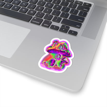 Psychedelic Mushroom House Sticker – Whimsical Fairy Art Vinyl Decal