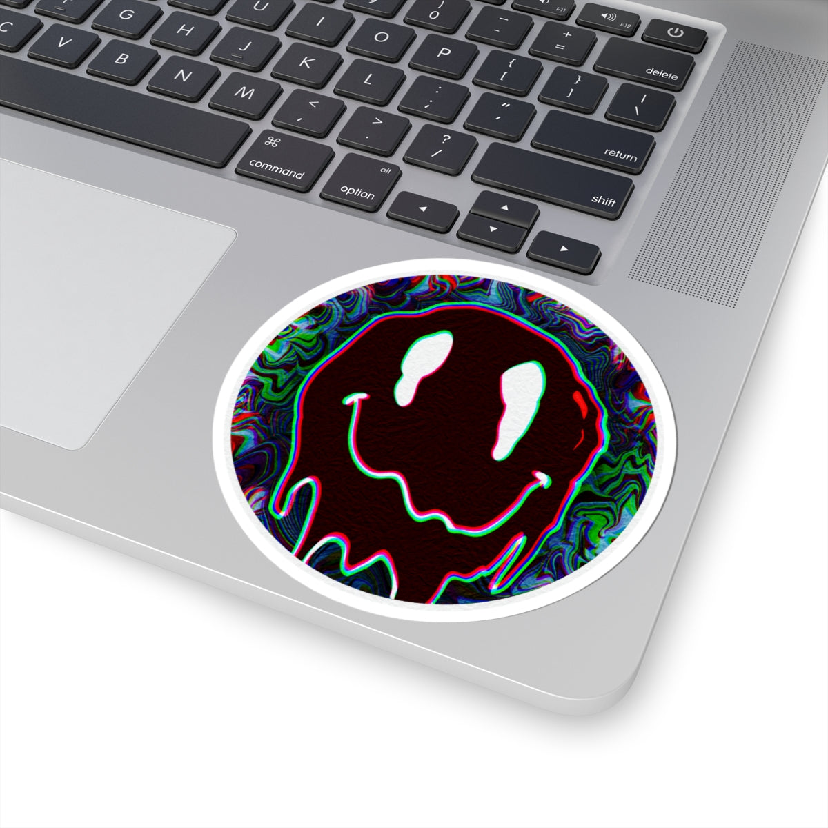 Drippy Maroon Smiley Face Sticker – Trippy Vinyl Decal
