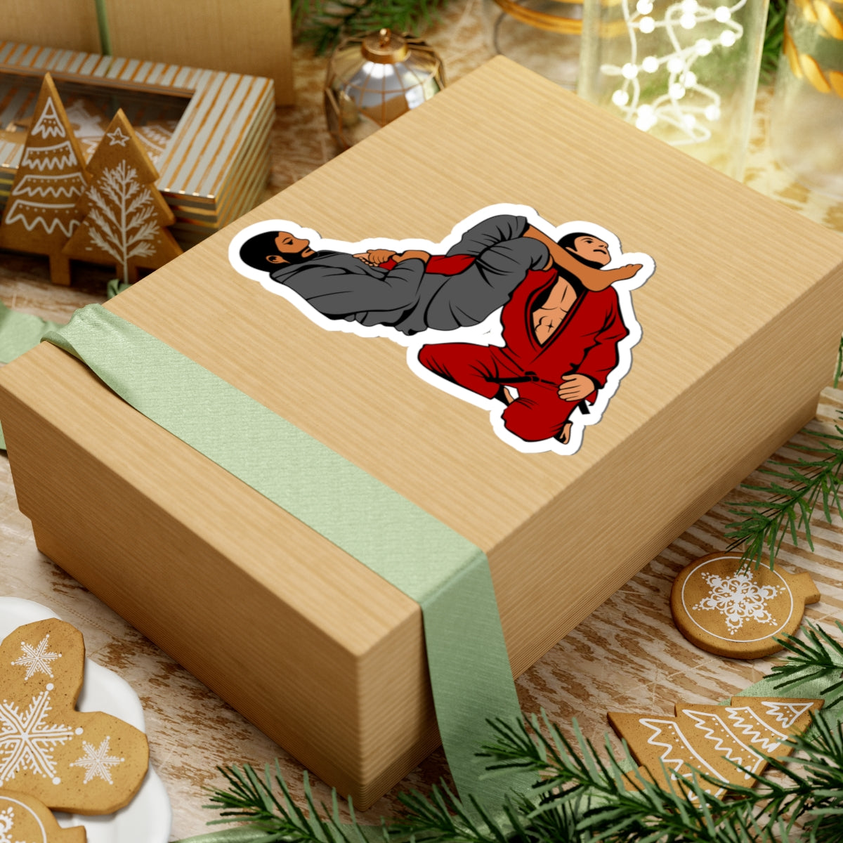 Brazilian Jiu-Jitsu Grappling Sticker — BJJ Submission Kiss-Cut Decal