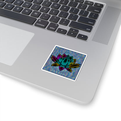 Lotus 'Breathe' Sticker — Holographic Meditation Kiss-Cut Sticker