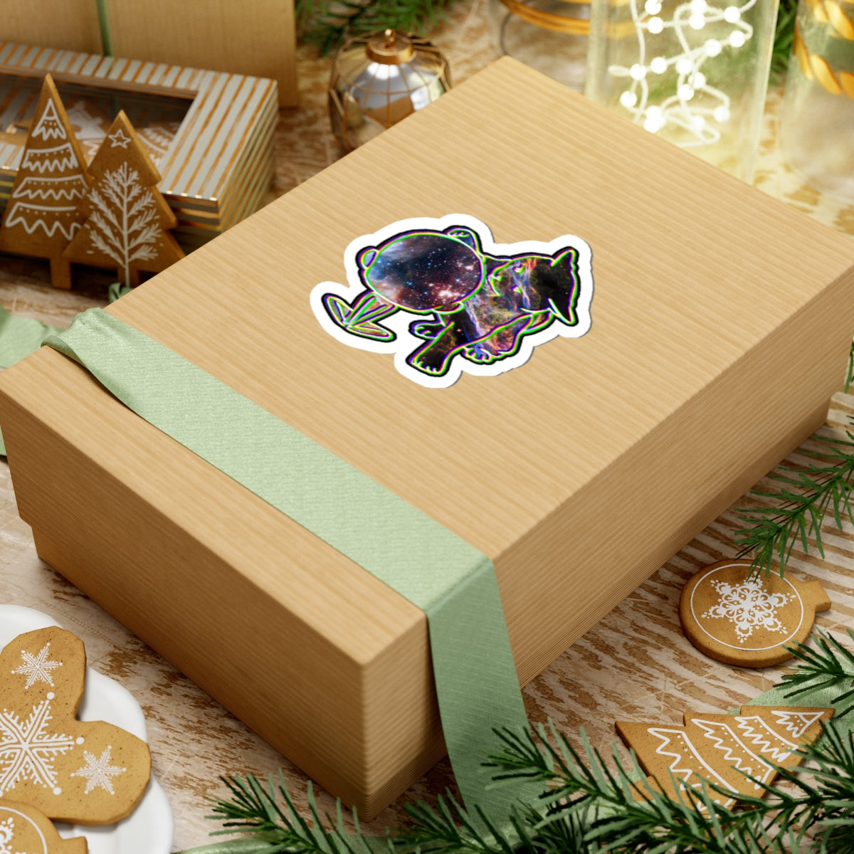 Galaxy Cat — Cosmic Aesthetic Laptop Decal