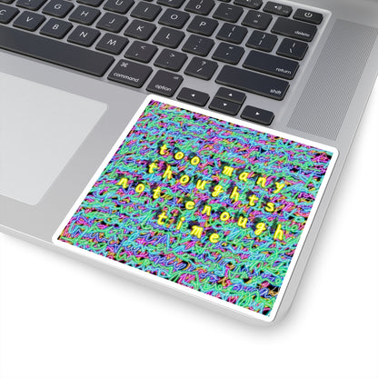 "Too Many Thoughts, Not Enough Time" Neon Scribble Design