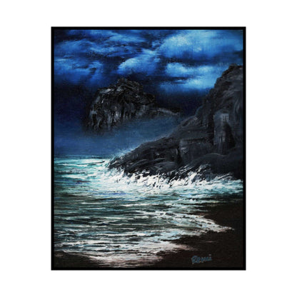 Ocean Nightscape Matte Poster — Moody Seascape Wall Art