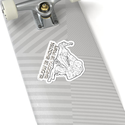 "Slow Is Smooth, Smooth Is Fast" Jiu-Jitsu Kiss-Cut Sticker