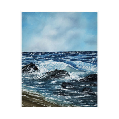 Ocean Wave Matte Poster — Vertical Seascape Wall Art