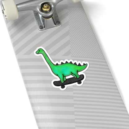 Cute Dinosaur Skateboard Sticker — Kiss-Cut Skateboard Dino Decal