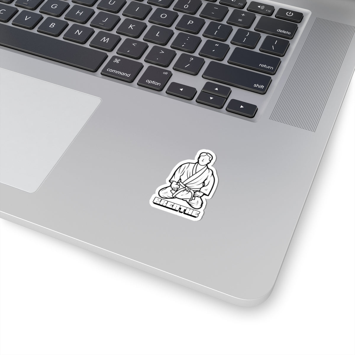 Meditation Martial Artist Sticker — 'Breathe' Zen Jiu-Jitsu Laptop Decal