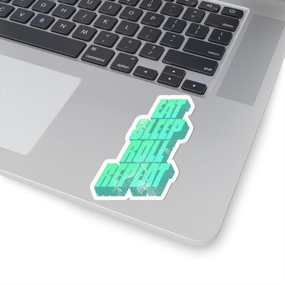 Eat Sleep Roll Repeat BJJ Sticker