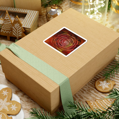 Oil Painting Rose Sticker – Floral Art Vinyl Decal