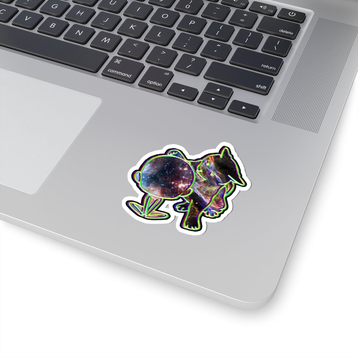 Galaxy Cat — Cosmic Aesthetic Laptop Decal