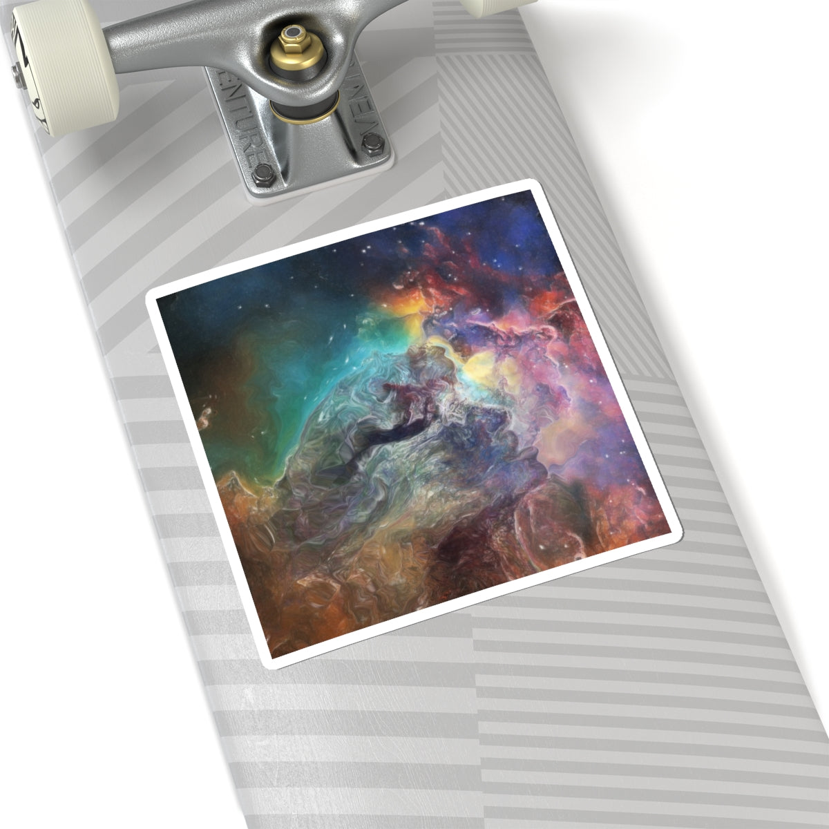 Cosmos Kiss — Colorful Space Nebula Galaxy Art