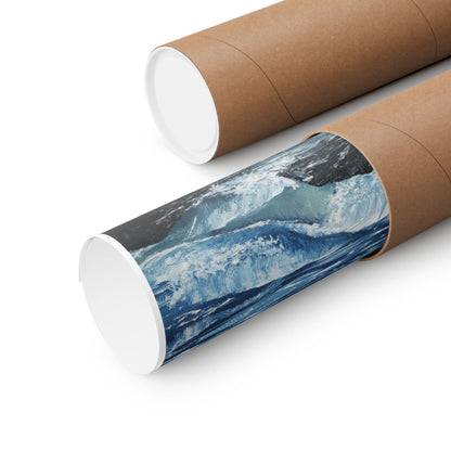 Ocean Wave Matte Poster — Vertical Seascape Wall Art