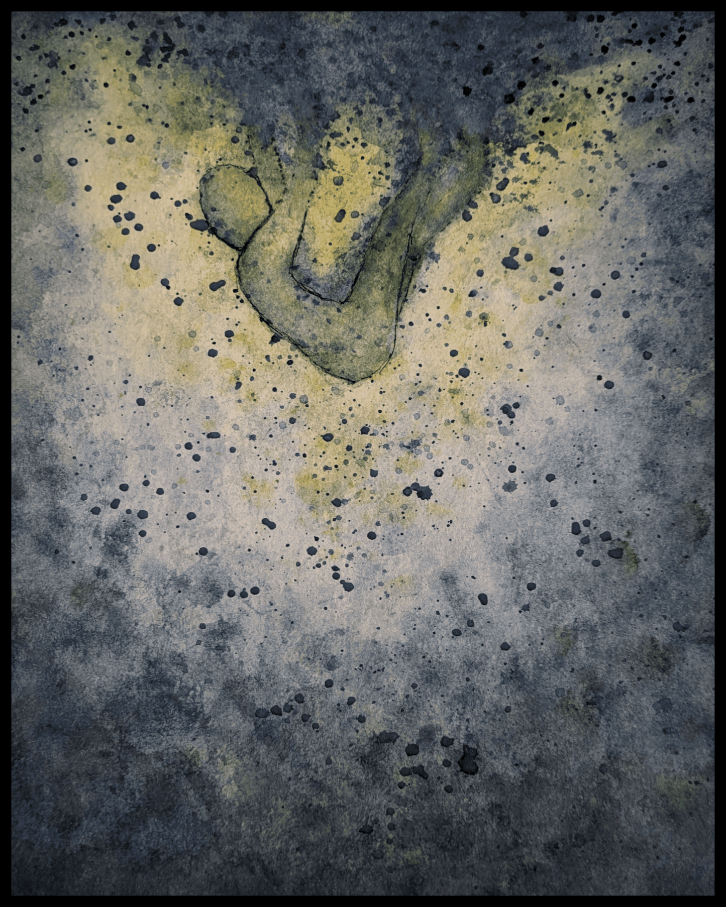 Abstract Oceanic Watercolor Matte Poster — Vertical Nautical Art Print