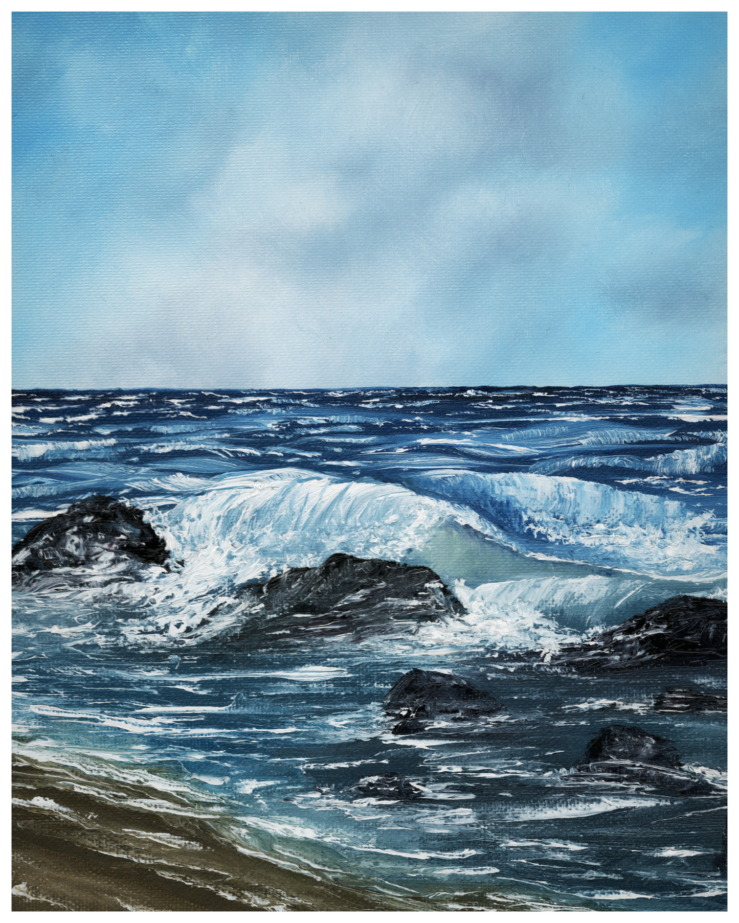 Ocean Wave Matte Poster — Vertical Seascape Wall Art