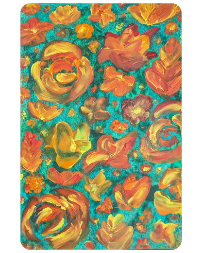 Abstract Floral Sticker – Colorful Oil Painting Vinyl Decal