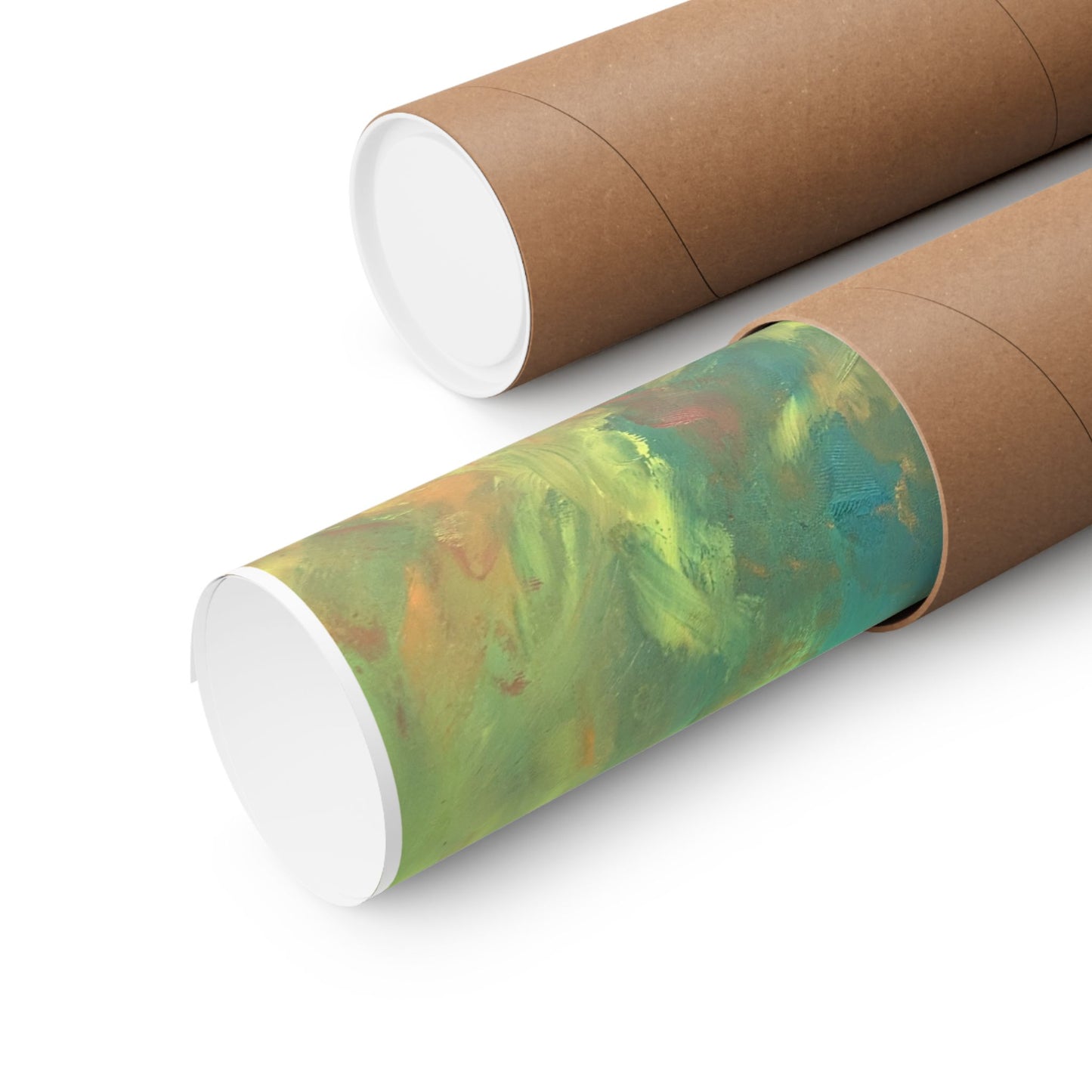 Abstract Sunset Campfire Matte Poster — Horizontal Wall Art