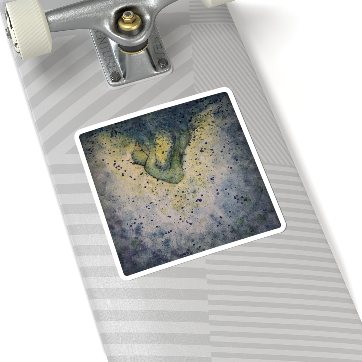 Watercolor Falling Figure Sticker – Art Sticker, Abstract Water Design