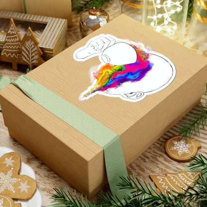 Psychedelic Tea Cup Sticker – Trippy Surreal Vinyl Decal