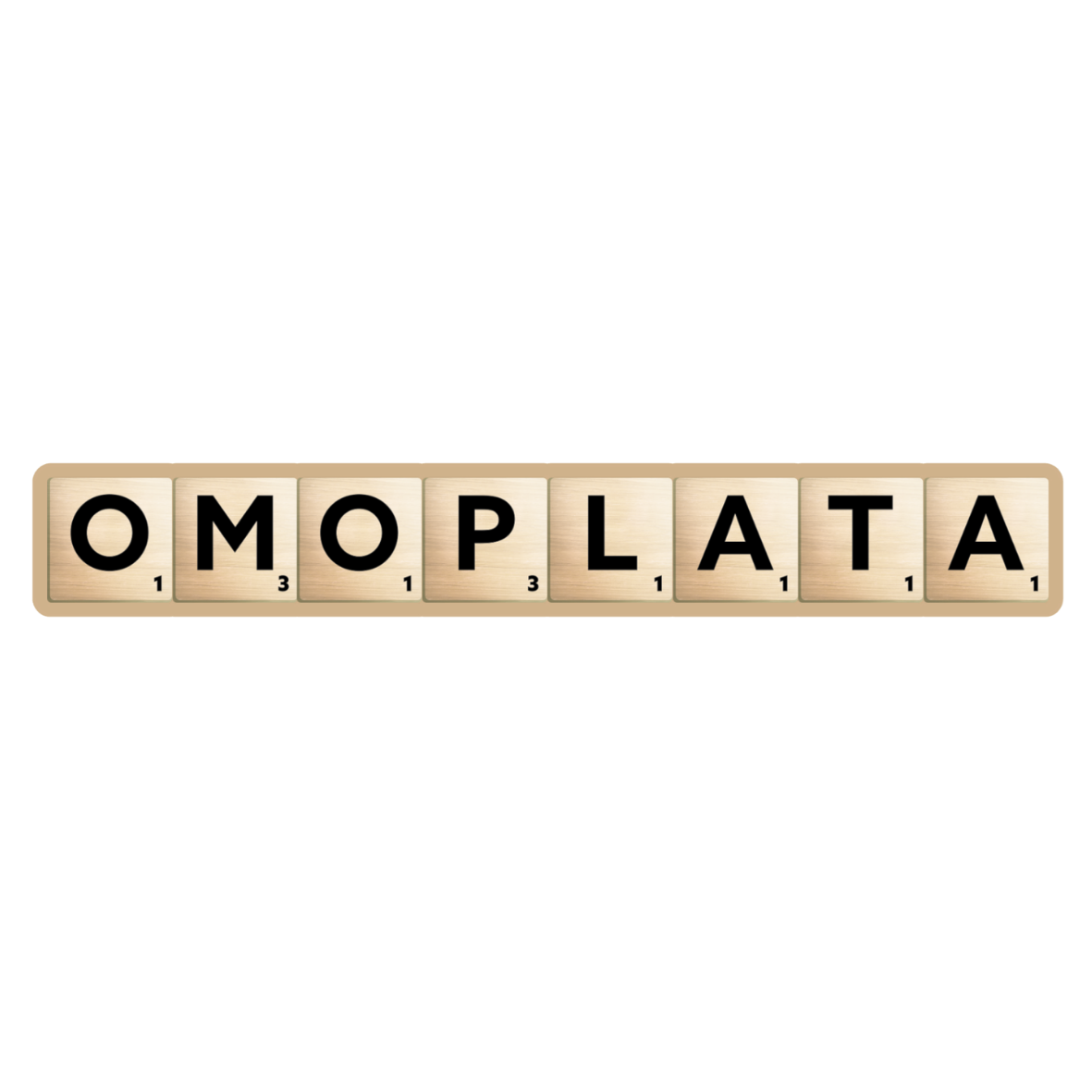 Omoplata Scrabble-Style Sticker