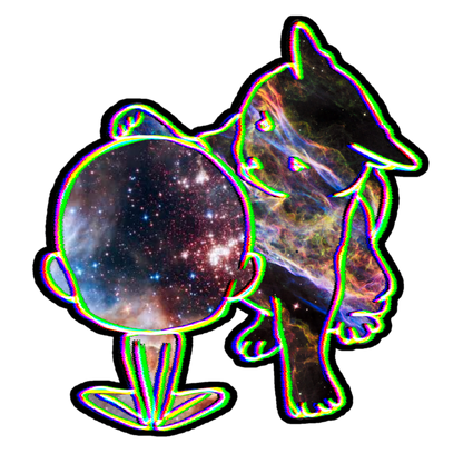 Galaxy Cat — Cosmic Aesthetic Laptop Decal