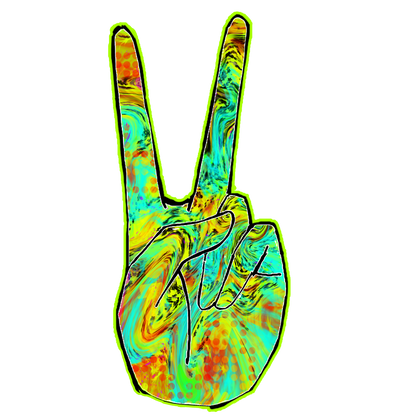 Psychedelic Peace Sign Sticker — Tie-Dye Kiss-Cut Vinyl Decal