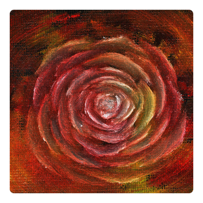 Oil Painting Rose Sticker – Floral Art Vinyl Decal