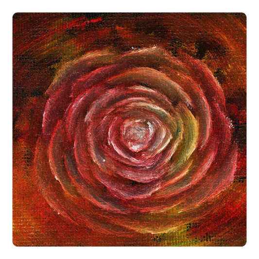 Oil Painting Rose Sticker – Floral Art Vinyl Decal